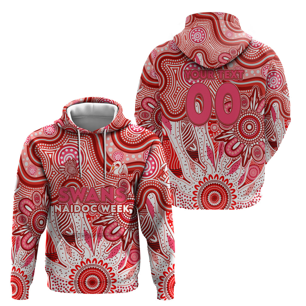 Personalised Swans NAIDOC Week 2024 Zip Hoodie Aussie Aboriginal Art