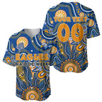 Personalised Eagles NAIDOC Week 2024 Baseball Jersey Aussie Aboriginal Art