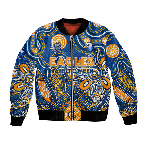 Personalised Eagles NAIDOC Week 2024 Bomber Jacket Aussie Aboriginal Art