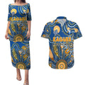 Personalised Eagles NAIDOC Week 2024 Couples Matching Puletasi and Hawaiian Shirt Aussie Aboriginal Art