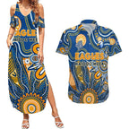 Personalised Eagles NAIDOC Week 2024 Couples Matching Summer Maxi Dress and Hawaiian Shirt Aussie Aboriginal Art