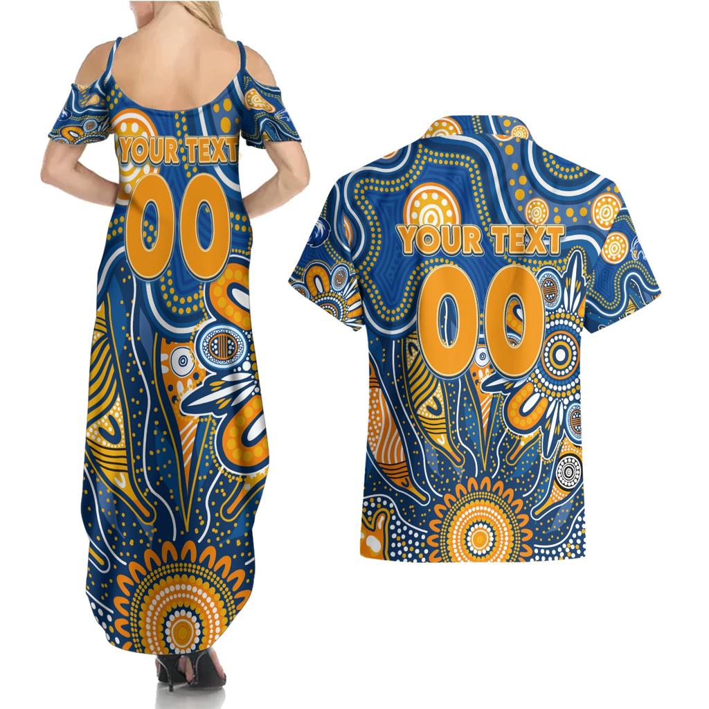 Personalised Eagles NAIDOC Week 2024 Couples Matching Summer Maxi Dress and Hawaiian Shirt Aussie Aboriginal Art