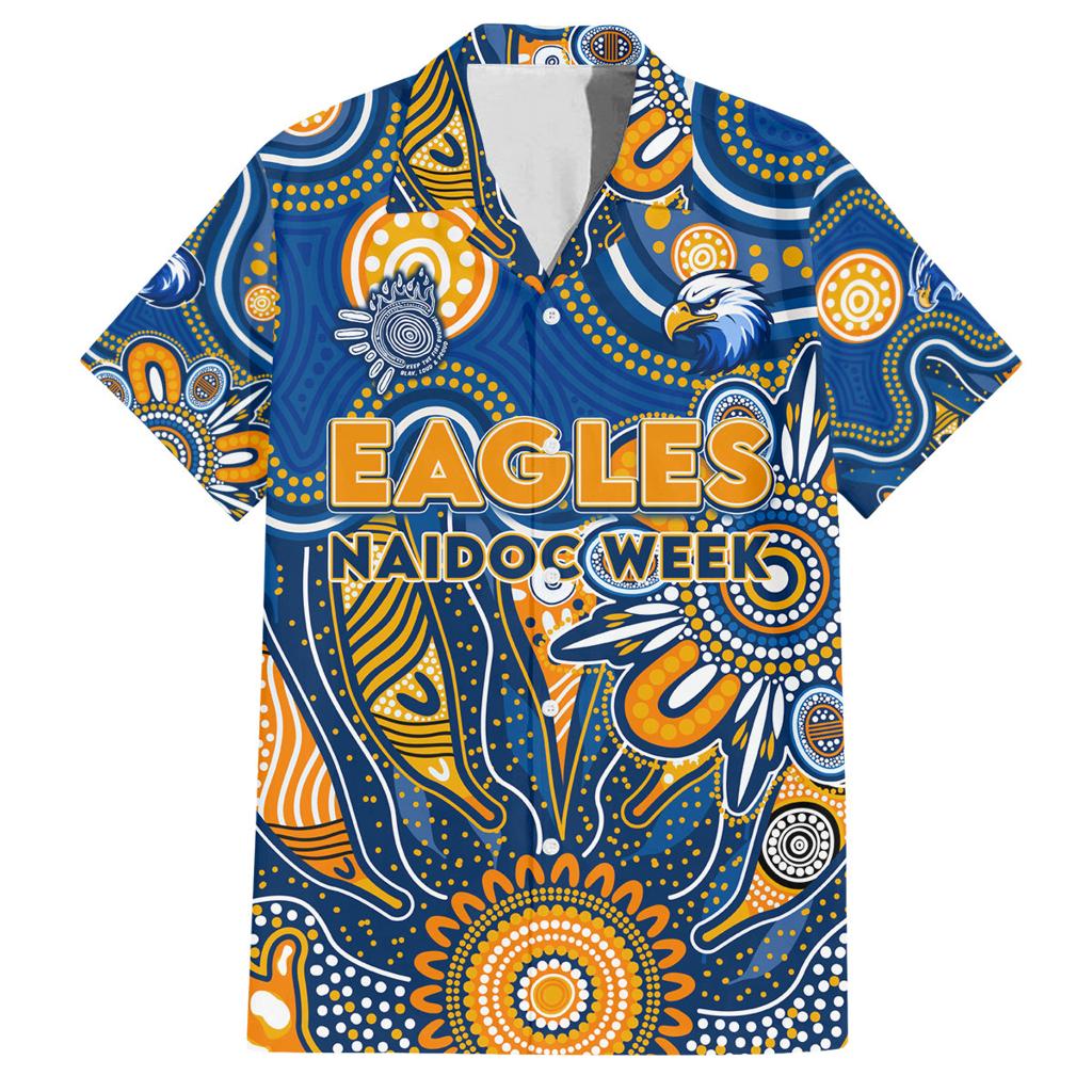 Personalised Eagles NAIDOC Week 2024 Family Matching Long Sleeve Bodycon Dress and Hawaiian Shirt Aussie Aboriginal Art