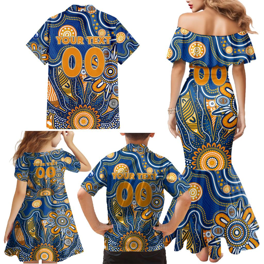 Personalised Eagles NAIDOC Week 2024 Family Matching Mermaid Dress and Hawaiian Shirt Aussie Aboriginal Art
