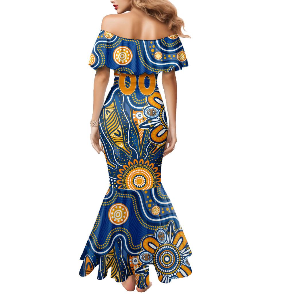 Personalised Eagles NAIDOC Week 2024 Family Matching Mermaid Dress and Hawaiian Shirt Aussie Aboriginal Art