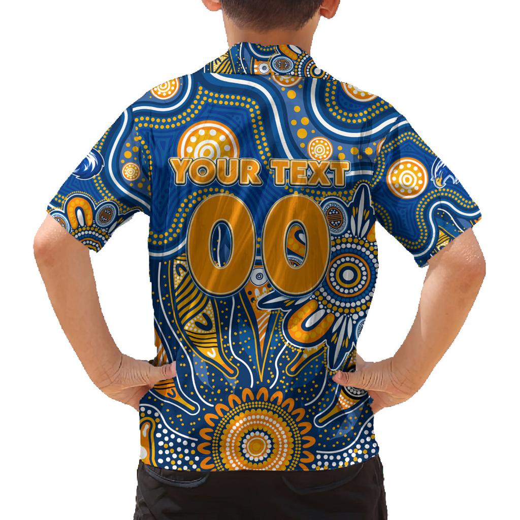 Personalised Eagles NAIDOC Week 2024 Family Matching Off Shoulder Maxi Dress and Hawaiian Shirt Aussie Aboriginal Art
