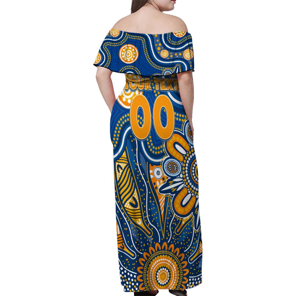 Personalised Eagles NAIDOC Week 2024 Family Matching Off Shoulder Maxi Dress and Hawaiian Shirt Aussie Aboriginal Art