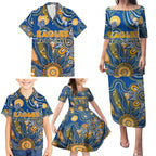 Personalised Eagles NAIDOC Week 2024 Family Matching Puletasi and Hawaiian Shirt Aussie Aboriginal Art