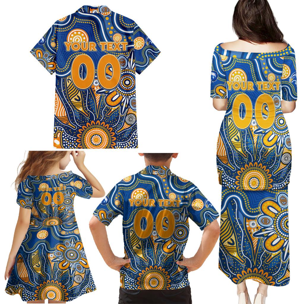 Personalised Eagles NAIDOC Week 2024 Family Matching Puletasi and Hawaiian Shirt Aussie Aboriginal Art
