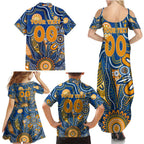 Personalised Eagles NAIDOC Week 2024 Family Matching Summer Maxi Dress and Hawaiian Shirt Aussie Aboriginal Art