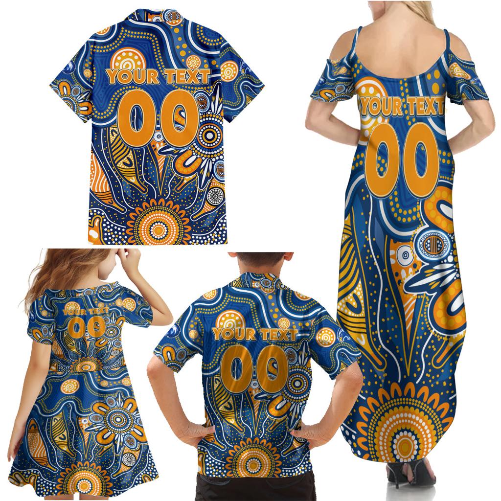 Personalised Eagles NAIDOC Week 2024 Family Matching Summer Maxi Dress and Hawaiian Shirt Aussie Aboriginal Art