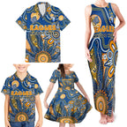 Personalised Eagles NAIDOC Week 2024 Family Matching Tank Maxi Dress and Hawaiian Shirt Aussie Aboriginal Art
