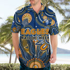 Personalised Eagles NAIDOC Week 2024 Hawaiian Shirt Aussie Aboriginal Art
