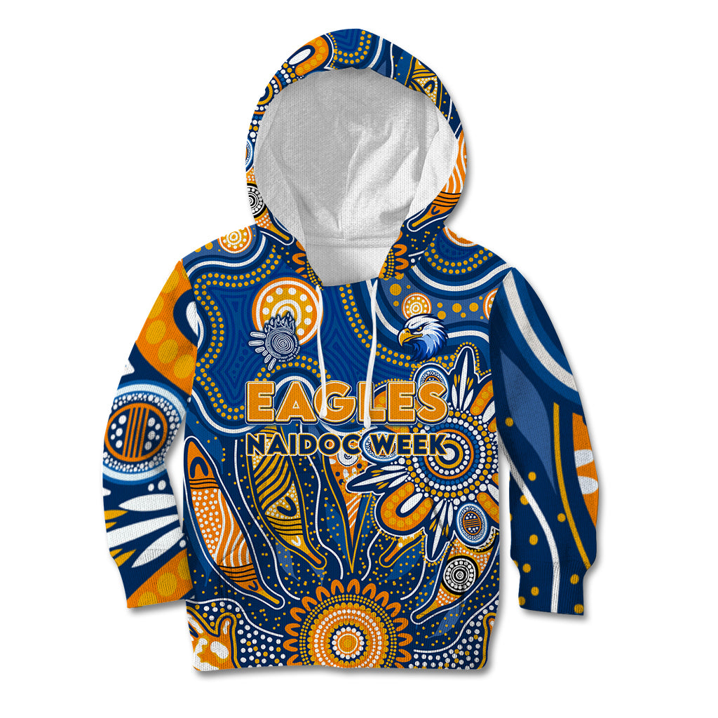 Personalised Eagles NAIDOC Week 2024 Kid Hoodie Aussie Aboriginal Art