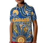 Personalised Eagles NAIDOC Week 2024 Kid Polo Shirt Aussie Aboriginal Art