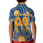 Personalised Eagles NAIDOC Week 2024 Kid Polo Shirt Aussie Aboriginal Art