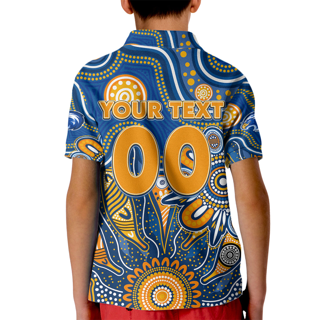 Personalised Eagles NAIDOC Week 2024 Kid Polo Shirt Aussie Aboriginal Art