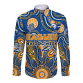 Personalised Eagles NAIDOC Week 2024 Long Sleeve Button Shirt Aussie Aboriginal Art