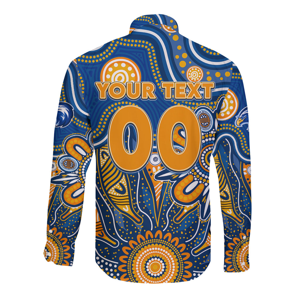 Personalised Eagles NAIDOC Week 2024 Long Sleeve Button Shirt Aussie Aboriginal Art