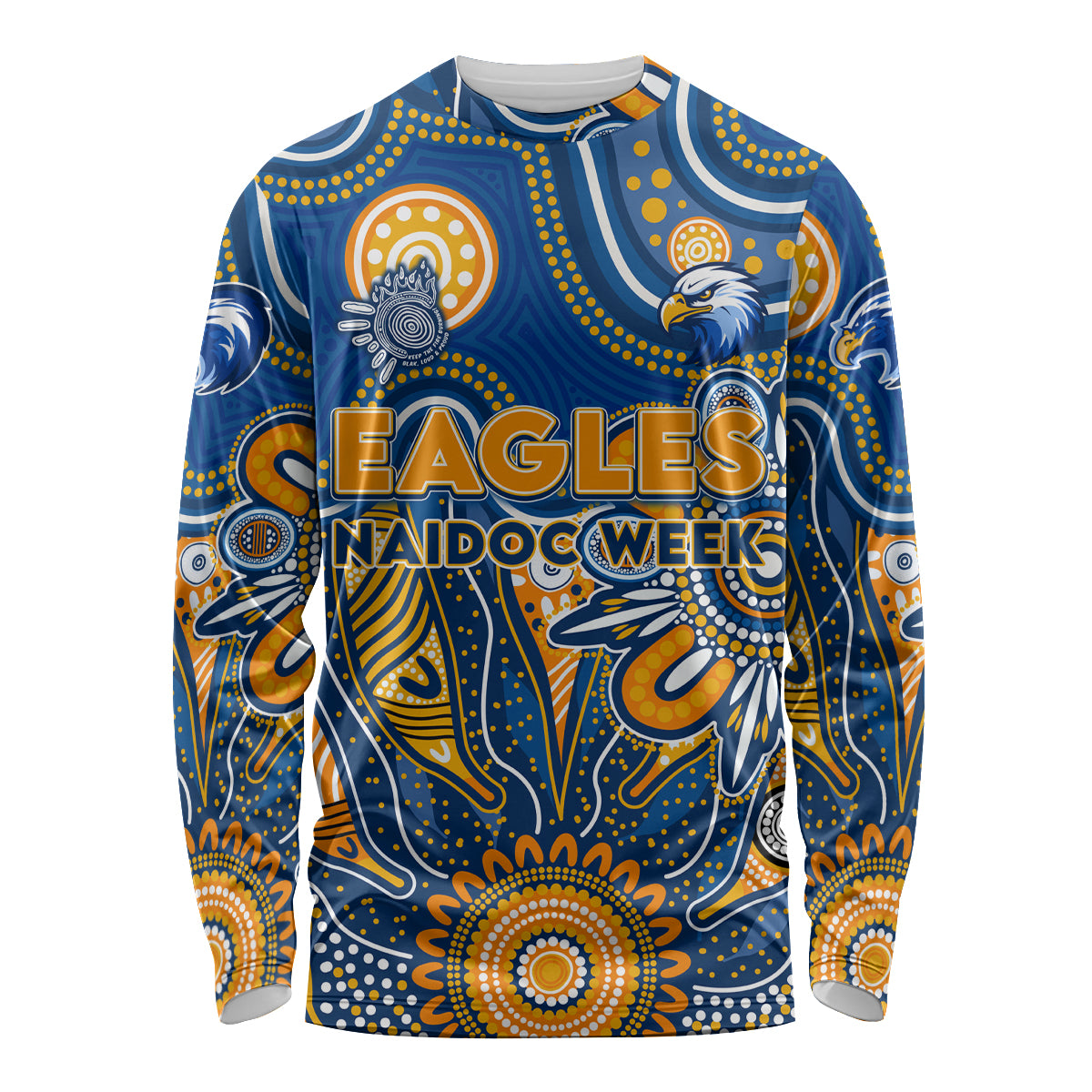 Personalised Eagles NAIDOC Week 2024 Long Sleeve Shirt Aussie Aboriginal Art