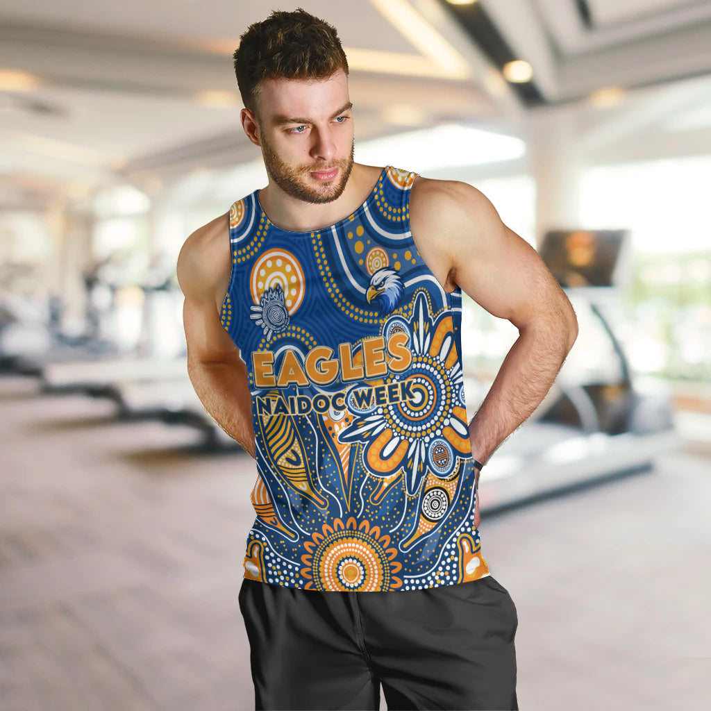Personalised Eagles NAIDOC Week 2024 Men Tank Top Aussie Aboriginal Art
