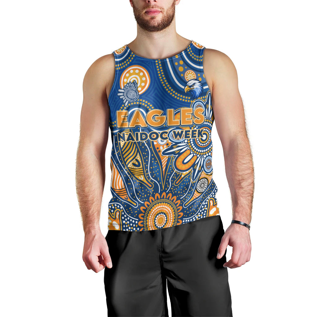 Personalised Eagles NAIDOC Week 2024 Men Tank Top Aussie Aboriginal Art