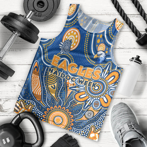 Personalised Eagles NAIDOC Week 2024 Men Tank Top Aussie Aboriginal Art