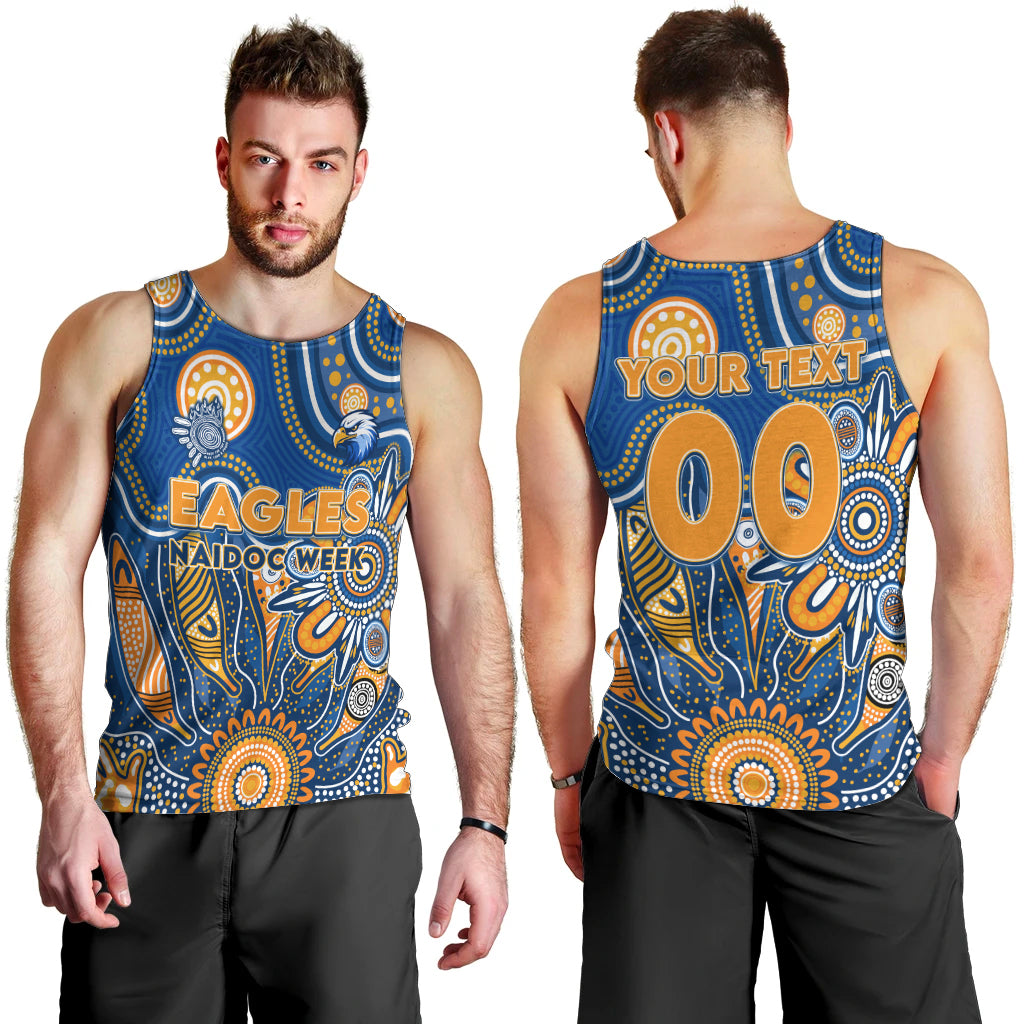 Personalised Eagles NAIDOC Week 2024 Men Tank Top Aussie Aboriginal Art