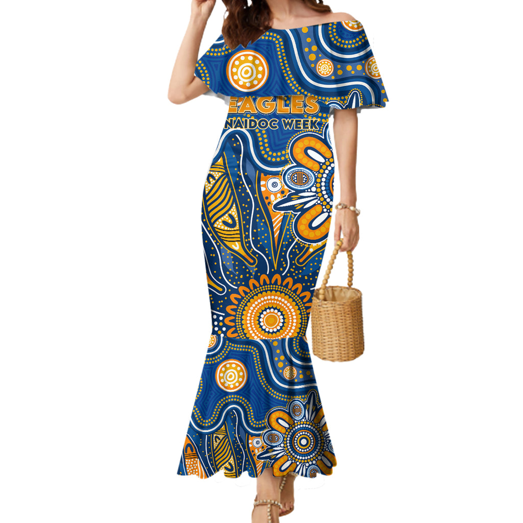 Personalised Eagles NAIDOC Week 2024 Mermaid Dress Aussie Aboriginal Art