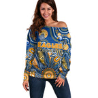 Personalised Eagles NAIDOC Week 2024 Off Shoulder Sweater Aussie Aboriginal Art