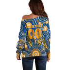 Personalised Eagles NAIDOC Week 2024 Off Shoulder Sweater Aussie Aboriginal Art