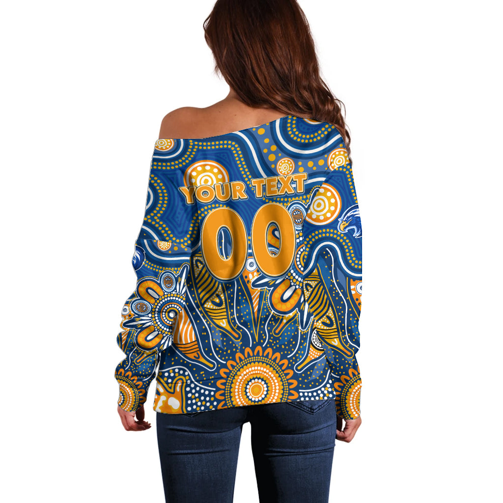 Personalised Eagles NAIDOC Week 2024 Off Shoulder Sweater Aussie Aboriginal Art
