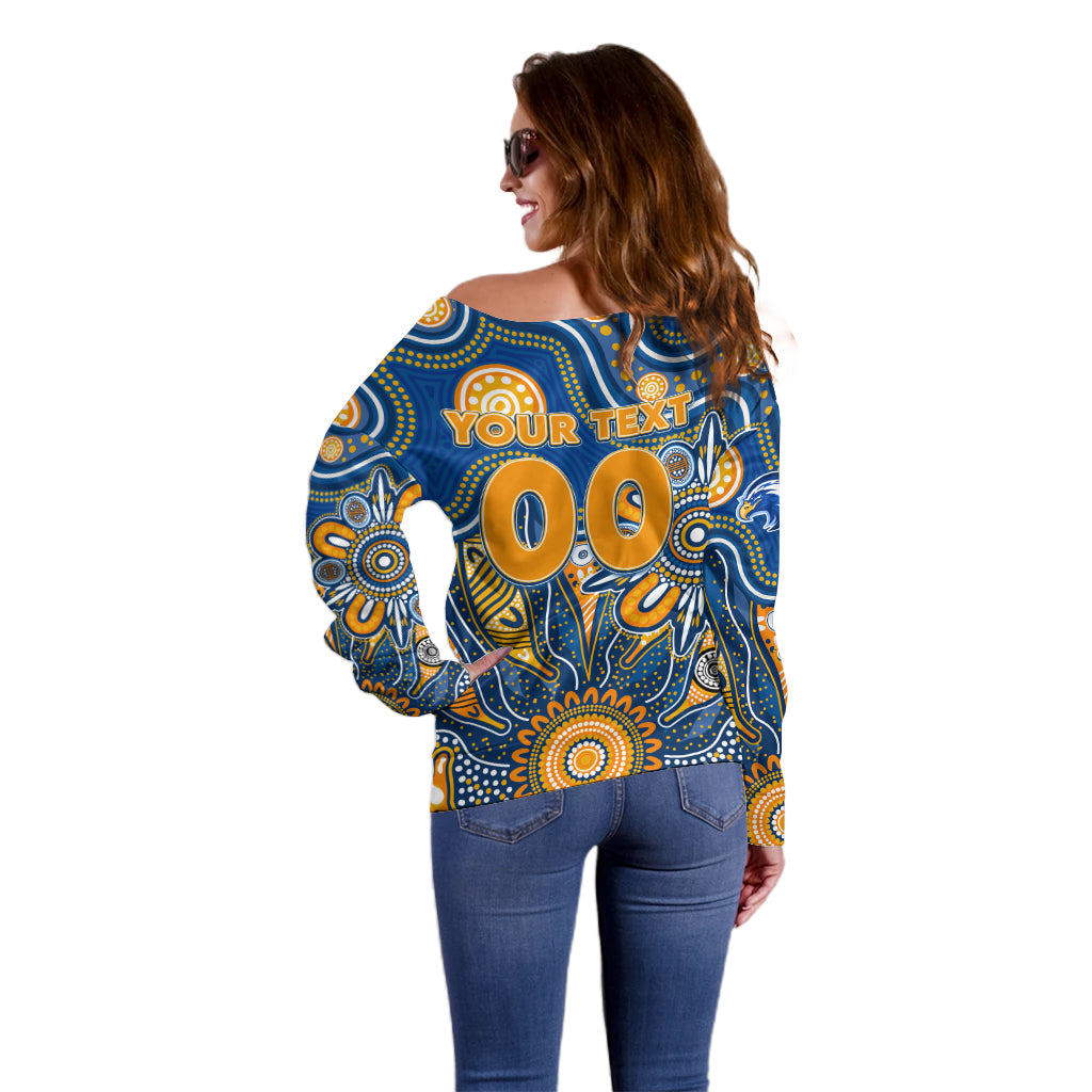 Personalised Eagles NAIDOC Week 2024 Off Shoulder Sweater Aussie Aboriginal Art