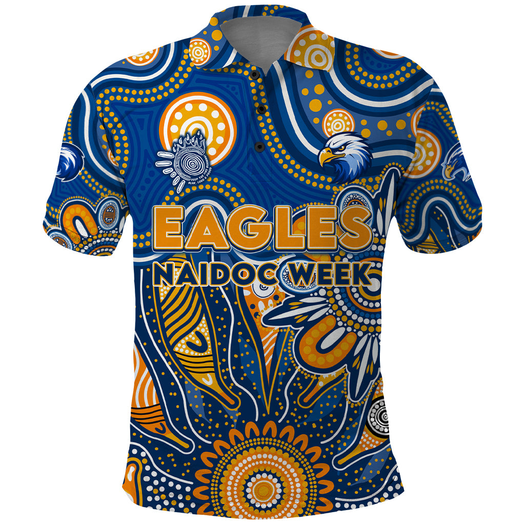 Personalised Eagles NAIDOC Week 2024 Polo Shirt Aussie Aboriginal Art