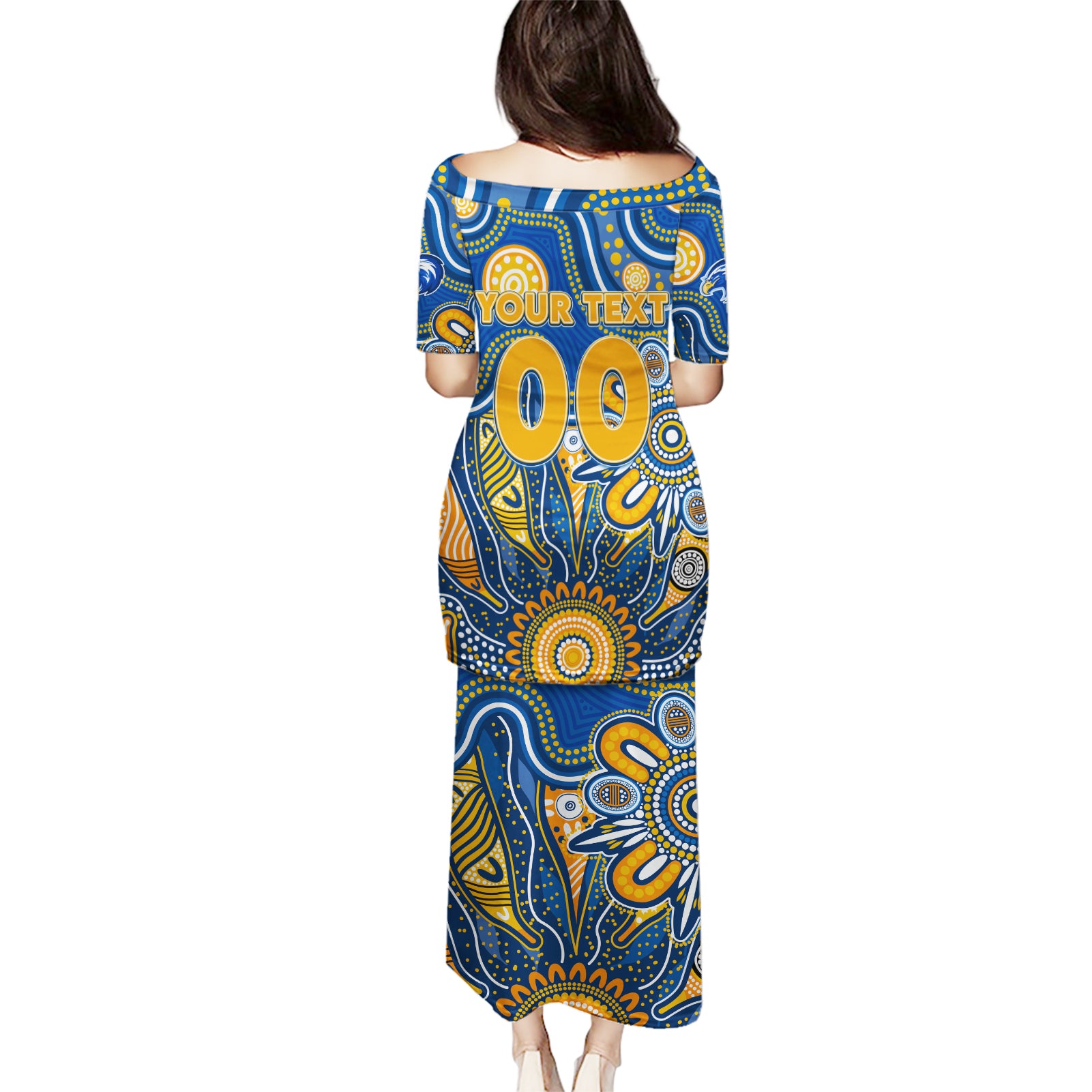 Personalised Eagles NAIDOC Week 2024 Puletasi Aussie Aboriginal Art