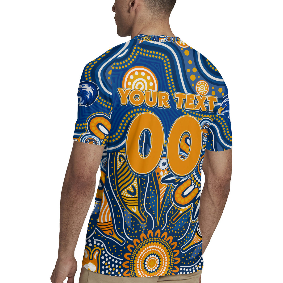 Personalised Eagles NAIDOC Week 2024 Rugby Jersey Aussie Aboriginal Art
