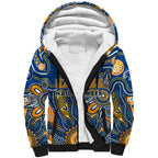 Personalised Eagles NAIDOC Week 2024 Sherpa Hoodie Aussie Aboriginal Art