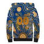 Personalised Eagles NAIDOC Week 2024 Sherpa Hoodie Aussie Aboriginal Art