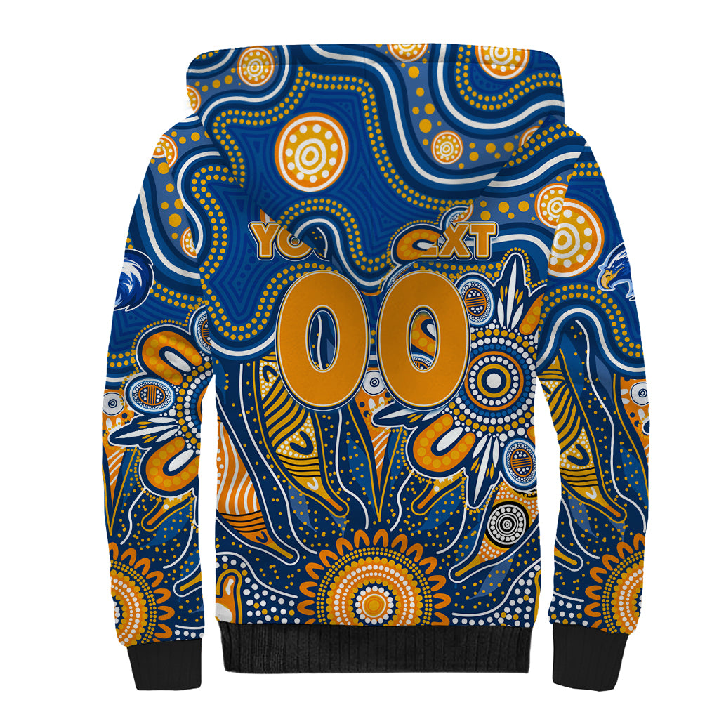 Personalised Eagles NAIDOC Week 2024 Sherpa Hoodie Aussie Aboriginal Art