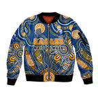 Personalised Eagles NAIDOC Week 2024 Sleeve Zip Bomber Jacket Aussie Aboriginal Art