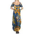 Personalised Eagles NAIDOC Week 2024 Summer Maxi Dress Aussie Aboriginal Art