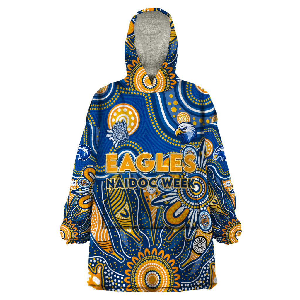 Personalised Eagles NAIDOC Week 2024 Wearable Blanket Hoodie Aussie Aboriginal Art