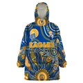 Personalised Eagles NAIDOC Week 2024 Wearable Blanket Hoodie Aussie Aboriginal Art