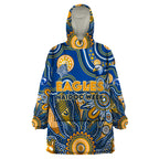 Personalised Eagles NAIDOC Week 2024 Wearable Blanket Hoodie Aussie Aboriginal Art