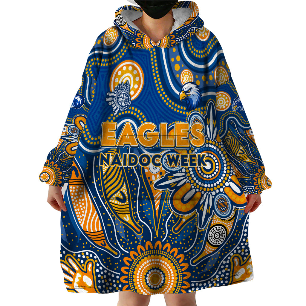 Personalised Eagles NAIDOC Week 2024 Wearable Blanket Hoodie Aussie Aboriginal Art