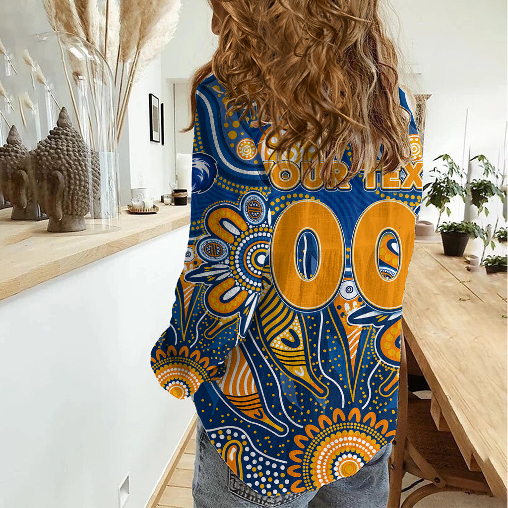 Personalised Eagles NAIDOC Week 2024 Women Casual Shirt Aussie Aboriginal Art