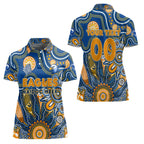 Personalised Eagles NAIDOC Week 2024 Women Polo Shirt Aussie Aboriginal Art