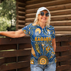 Personalised Eagles NAIDOC Week 2024 Women Polo Shirt Aussie Aboriginal Art