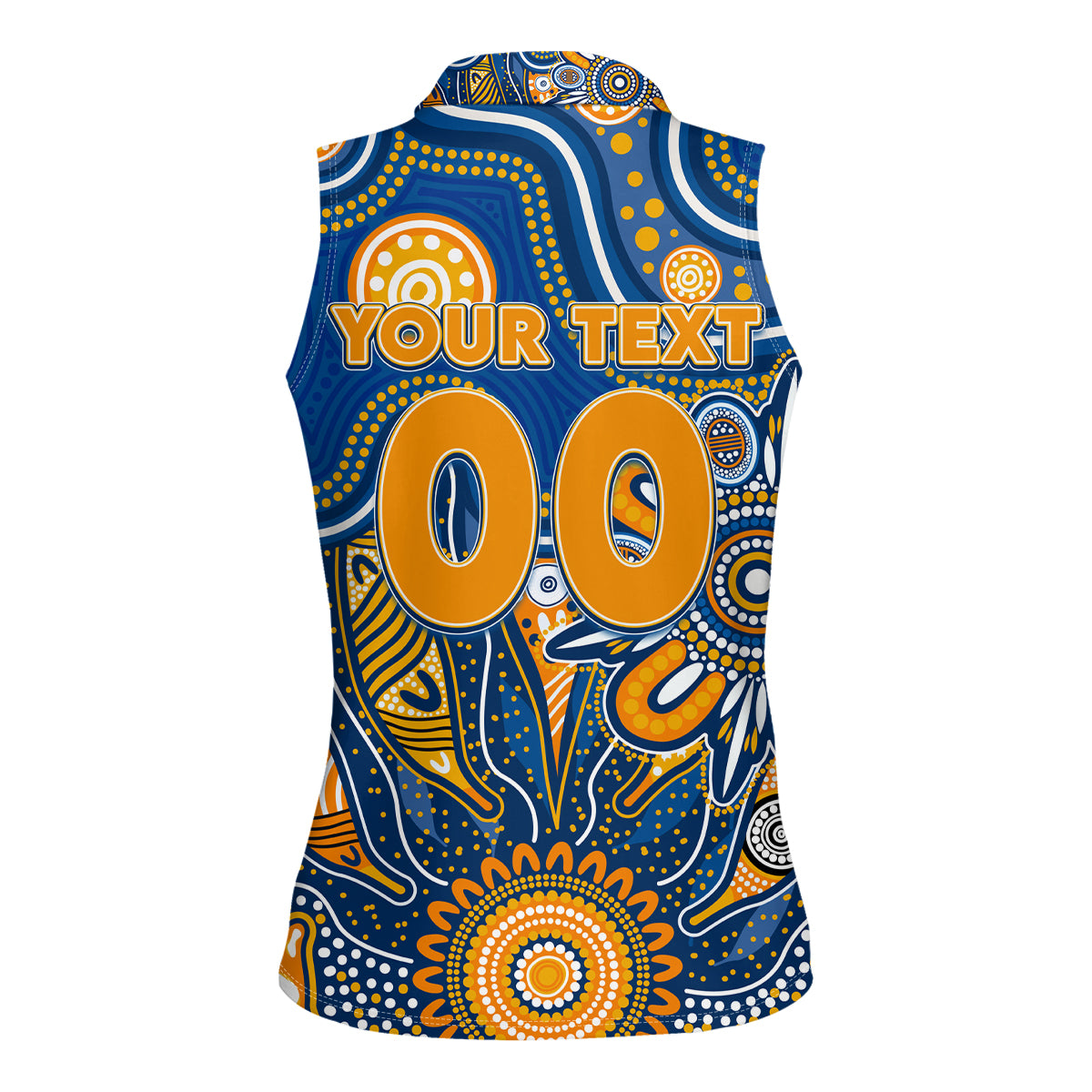 Personalised Eagles NAIDOC Week 2024 Women Sleeveless Polo Shirt Aussie Aboriginal Art