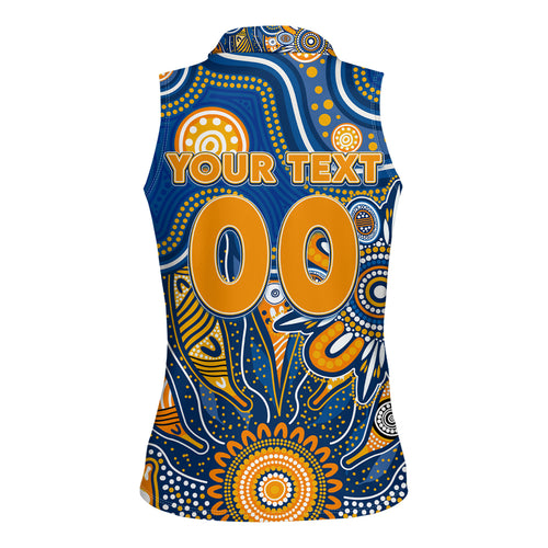Personalised Eagles NAIDOC Week 2024 Women Sleeveless Polo Shirt Aussie Aboriginal Art